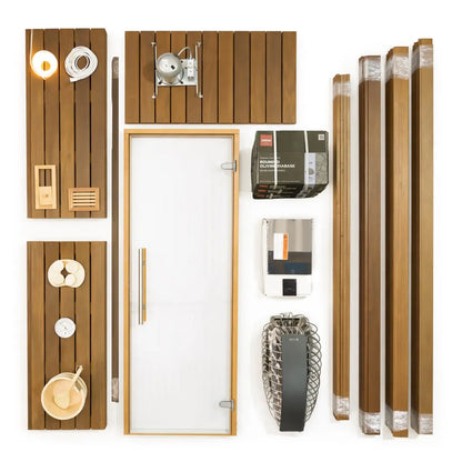 Custom Indoor Sauna Room - 8' x 9' x 8' - Finnish Sauna Builders