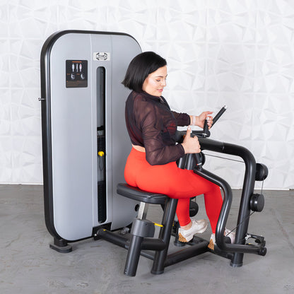 Vogue Seated Row - Muscle D Fitness -  Adjustable Seat - Pin Selectorized - Lat Workout