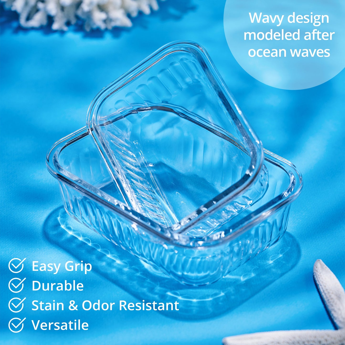 Wavy Rectangle Food Storage