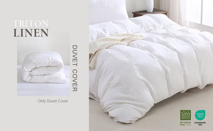 100% Linen Duvet Cover - White Duvet Cover Only