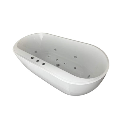Alora Cascade 67-Inch Whirlpool Air Bath Soaking Tub With Adjustable Air Blower [No Faucet] (SAK24960)