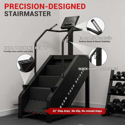 Rovix Commercial Stair Stepper With LED Display And 15 Resistance Levels