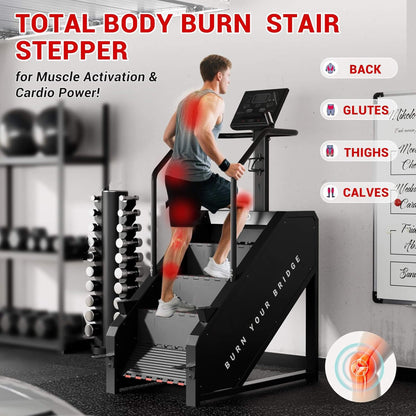 Rovix Commercial Stair Stepper With LED Display And 15 Resistance Levels