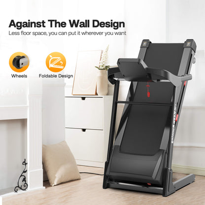 Rovix Compact 3.5HP Foldable Electric Treadmill With Bluetooth, LCD Display & 12 Pre-Set Running Programs