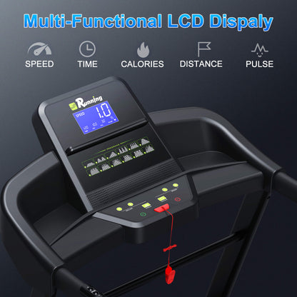 Rovix Compact 3.5HP Foldable Electric Treadmill With Bluetooth, LCD Display & 12 Pre-Set Running Programs