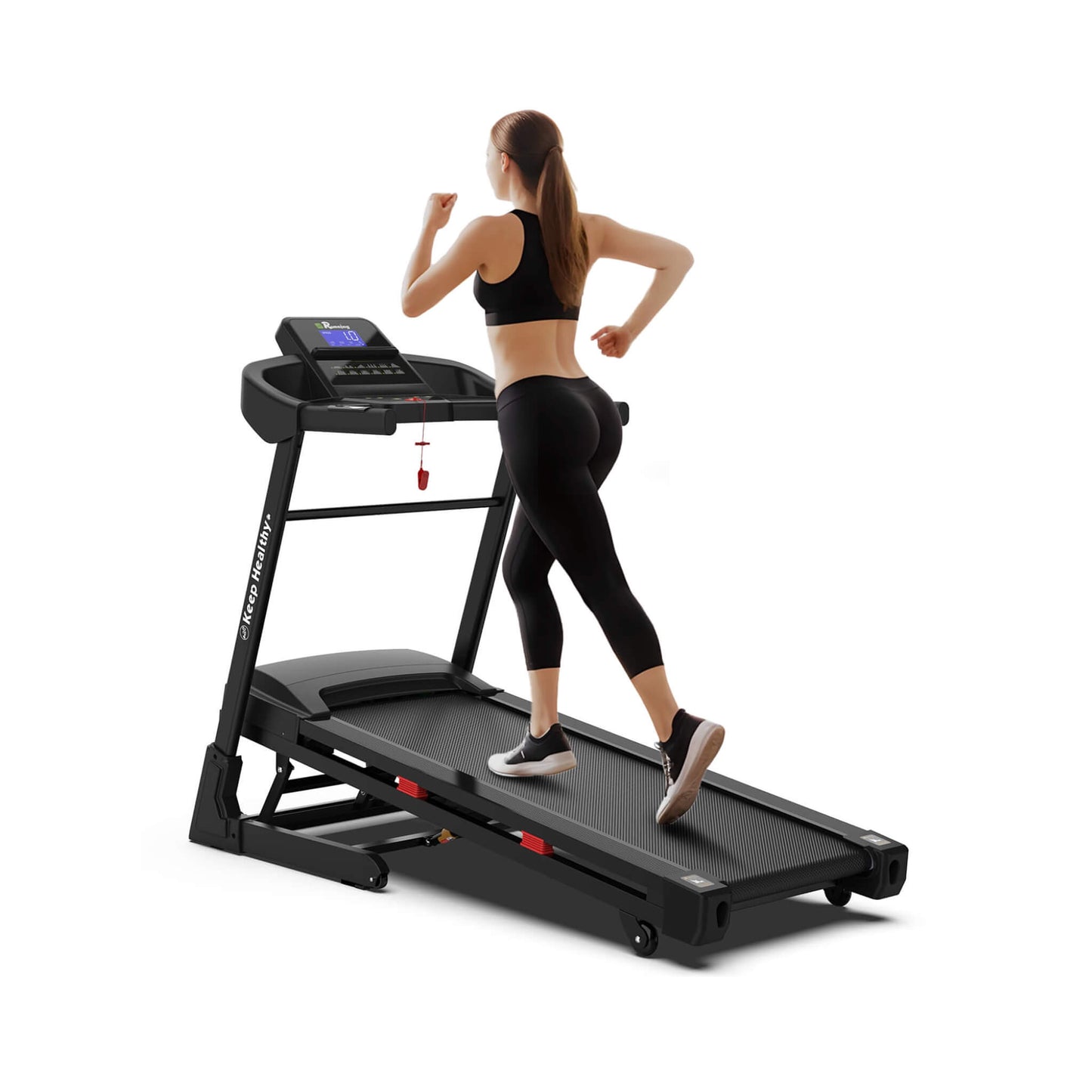 Rovix Compact 3.5HP Foldable Electric Treadmill With Bluetooth, LCD Display & 12 Pre-Set Running Programs