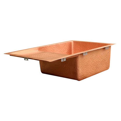 Akicon Workstation Single Bowl Drop-In Copper Sink - AKS509-C