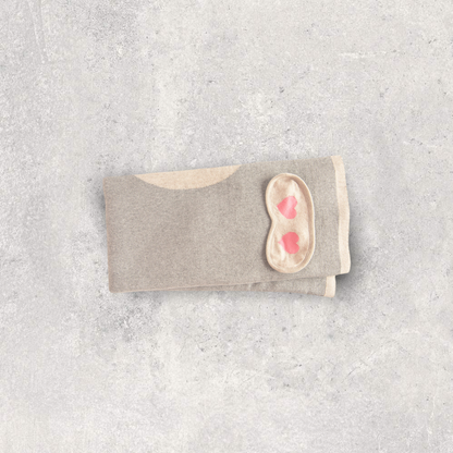 Crazy Hearts Capri Organic Cotton Travel Blanket and Eye Mask Set