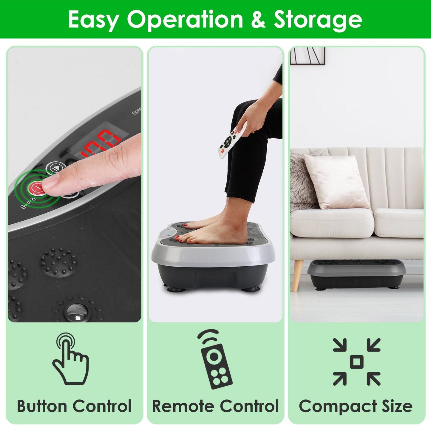 Vibration Plate Exercise Machine With Resistant Bands Remote Control Whole Body Vibration Platform Workout Equipment Home Fitness Training Equipment For Weight Loss Fat Burner