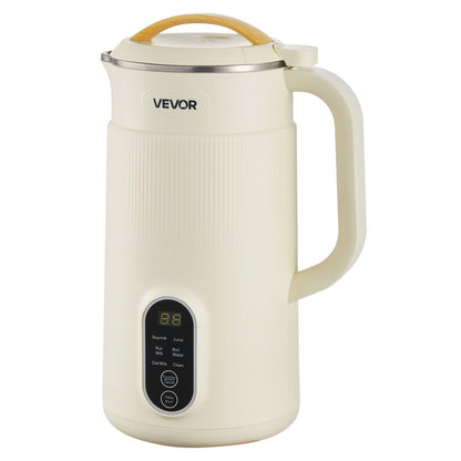 6-in-1 Nut Milk Maker, 20 oz Soy Milk Maker Machine with 6 Blades, for Homemade Oat, Nut, Soy, Juice, Plant-Based and Non Dairy Beverages with High-Temp Self-Cleaning, Boil Water, 12-Hour Delay
