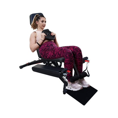 Rovix Foldable Multi-Functional Weight Bench For Full-Body Workouts With Resistance Bands, Footrest, And Leg Extender (SAK73642)