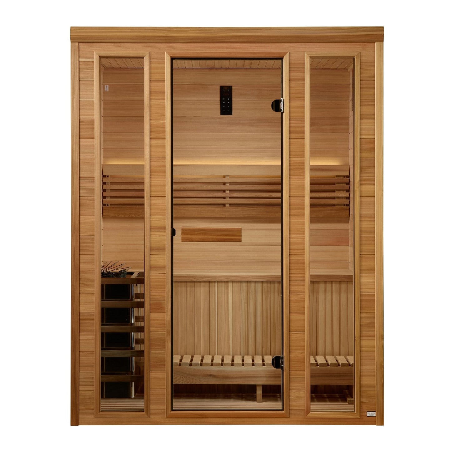 Golden Designs 2025 "Andermatt Edition" 2-3 Person Traditional Steam Sauna – Pacific Premium Clear Cedar