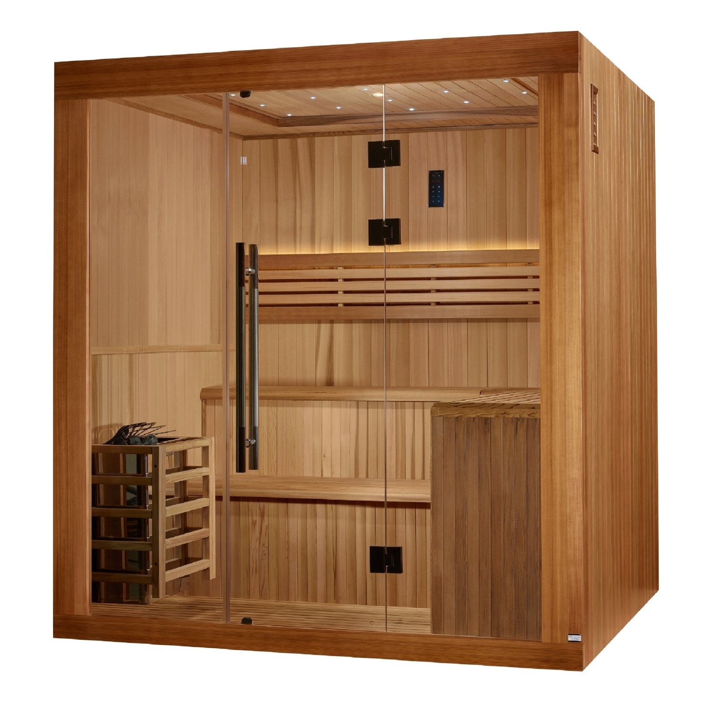 Golden Designs 2025 "Osla Edition" 6-Person Traditional Sauna – Canadian Red Cedar & Pacific Premium Clear Cedar