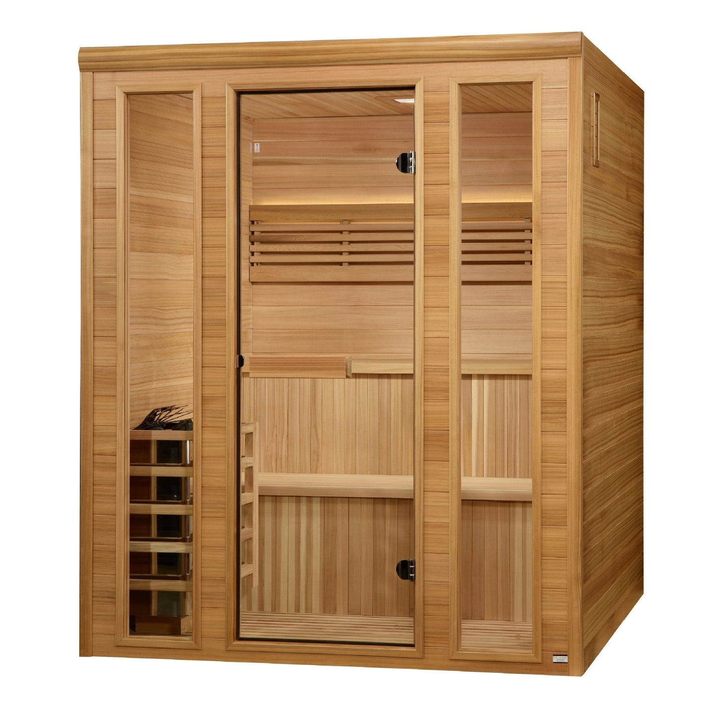 Golden Designs Engelberg Edition 6-Person Traditional Steam Sauna - Premium Clear Cedar