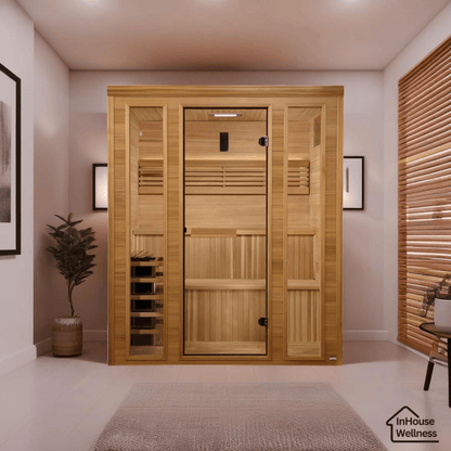 Golden Designs Engelberg Edition 6-Person Traditional Steam Sauna - Premium Clear Cedar