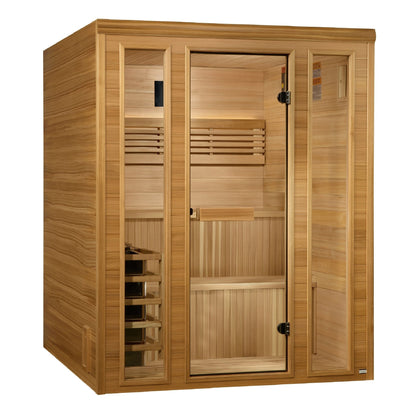 Golden Designs Engelberg Edition 6-Person Traditional Steam Sauna - Premium Clear Cedar