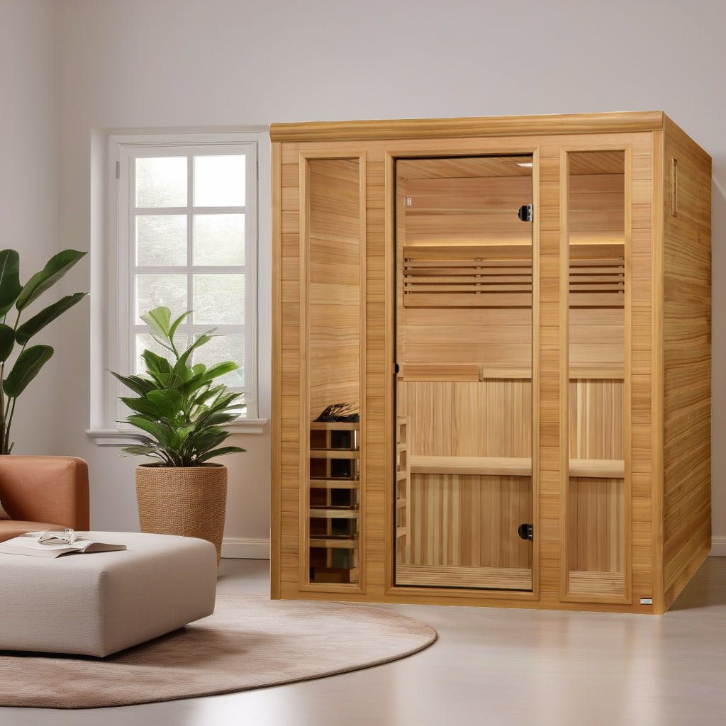 Golden Designs Engelberg Edition 6-Person Traditional Steam Sauna - Premium Clear Cedar