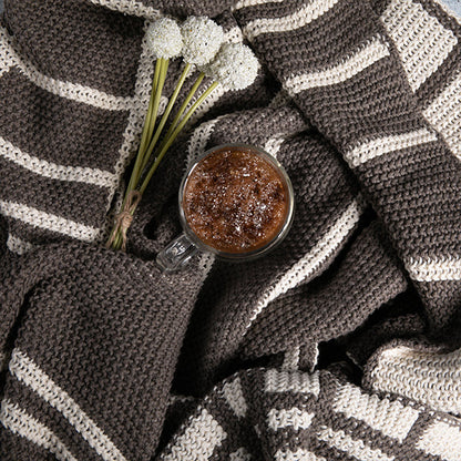 Grid Organic Cotton Throw Blanket