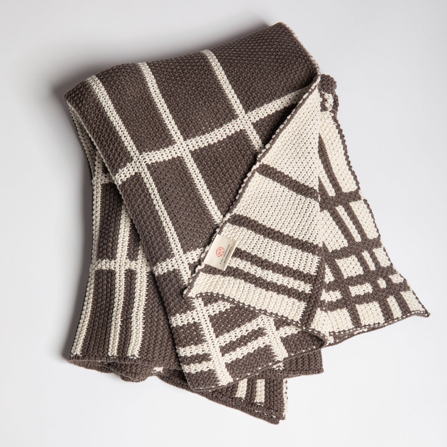 Grid Organic Cotton Throw Blanket