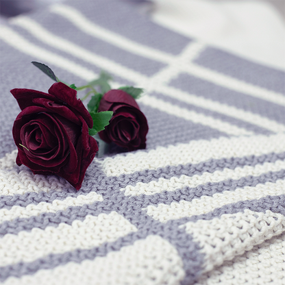 Grid Organic Cotton Throw Blanket