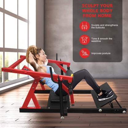 Rovix Heavy-Duty High Strength Steel Hip Thruster With Non-Slip Handles And Comfortable Foam Paddings (SAK92581)