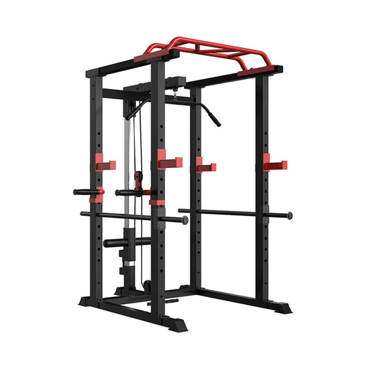 Rovix Heavy-Duty 1000LBS Professional Multi-Function Adjustable Power Cage Rack (SAK98149)