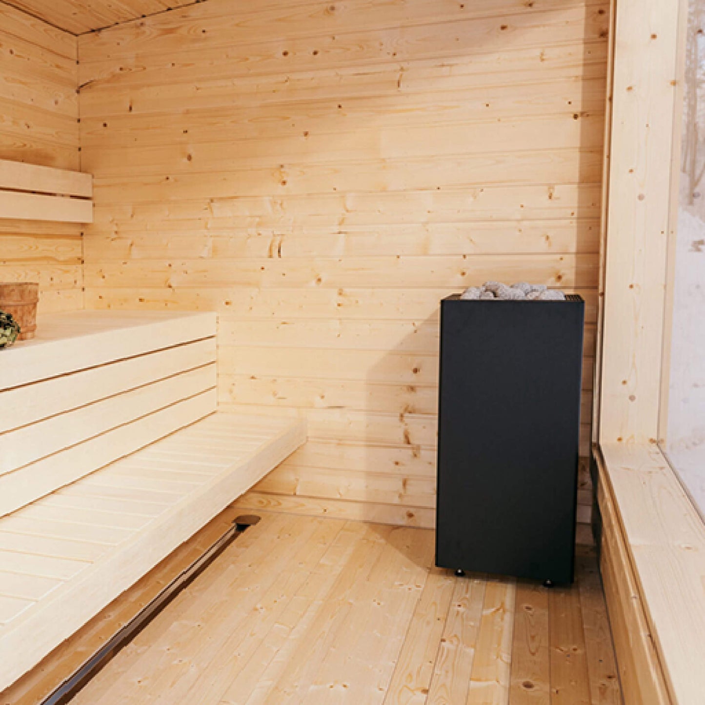 Huum Core Black Sauna Heater With UKU Local Digital Controller & Stones