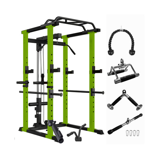 IFast Adjustable Home Gym Power Cage & Squat Rack With Pull-Up Bar Barbell Rack, 1000LBS (SAK12649)