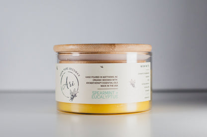 Spearmint Eucalyptus Beeswax Candle |8 oz