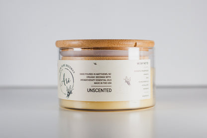 Unscented Beeswax Candle |8 oz