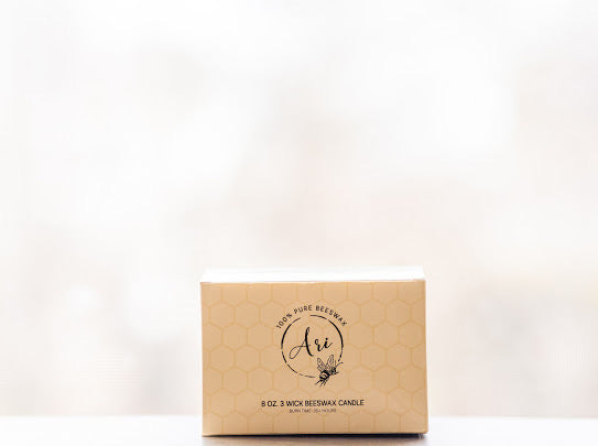 Unscented Beeswax Candle |8 oz