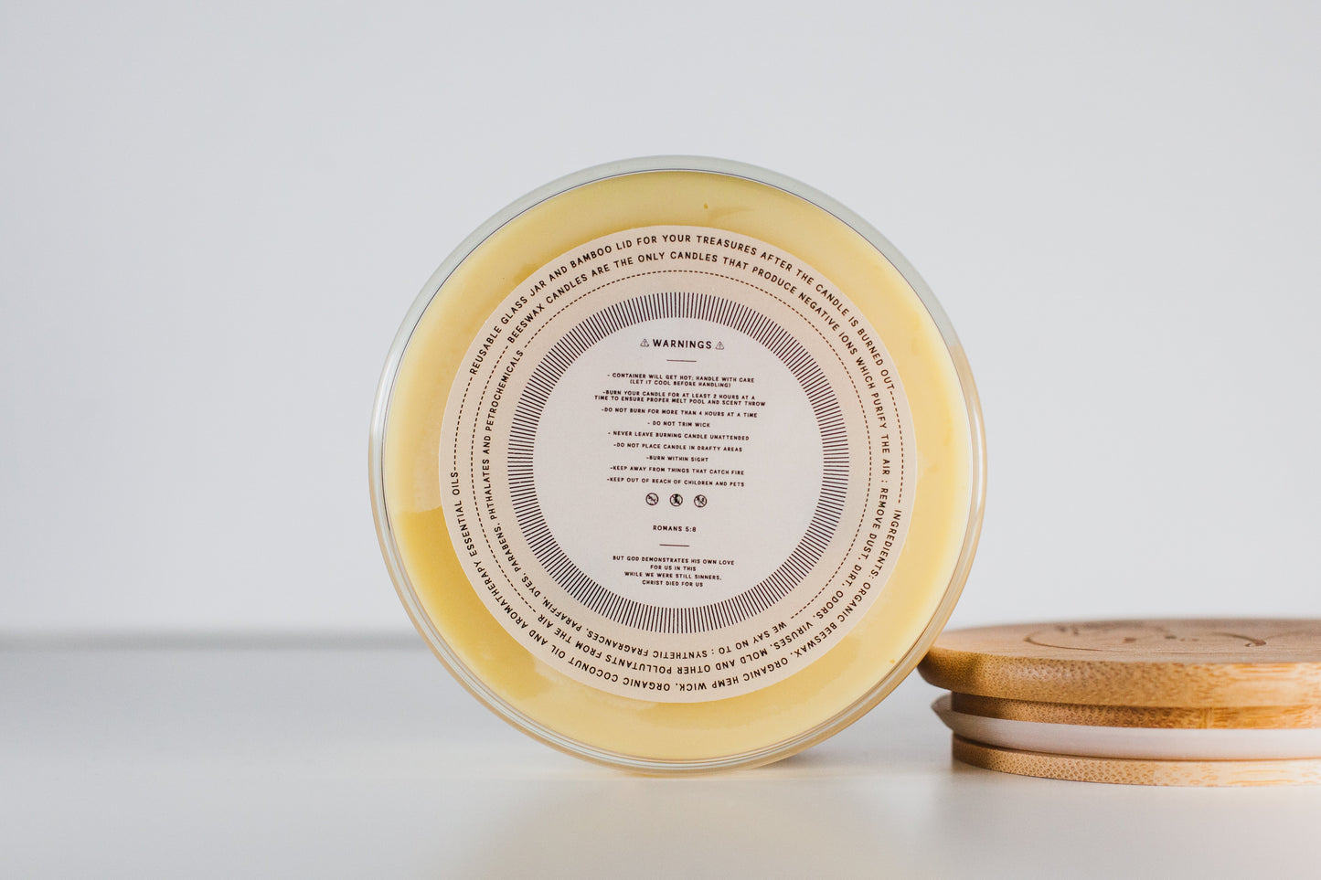 Peppermint Beeswax Candle |8 oz