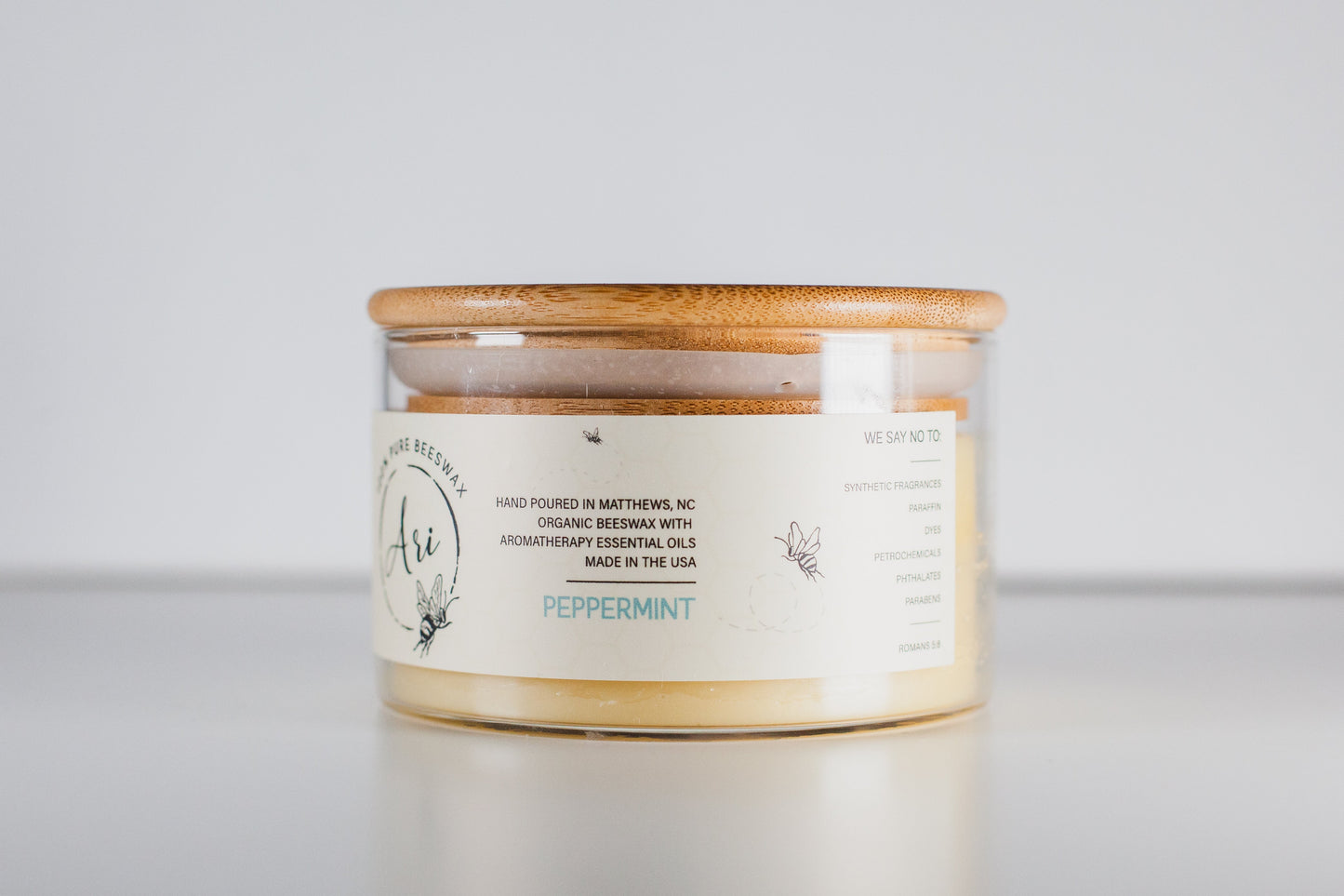 Peppermint Beeswax Candle |8 oz