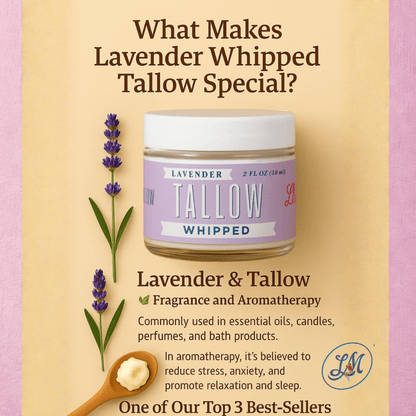 Scented Whipped Tallow Trio - 9oz Lavender, Vanilla Bean & Eucalyptus Tea Tree | Grass-Fed Skincare Bundle