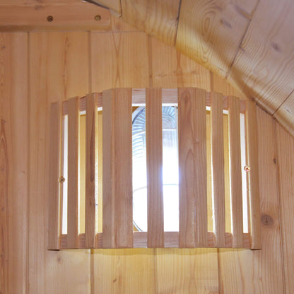Thermora Large Premium American White Oak Outdoor Wooden Barrel Sauna With 4.5KW Sauna Heater