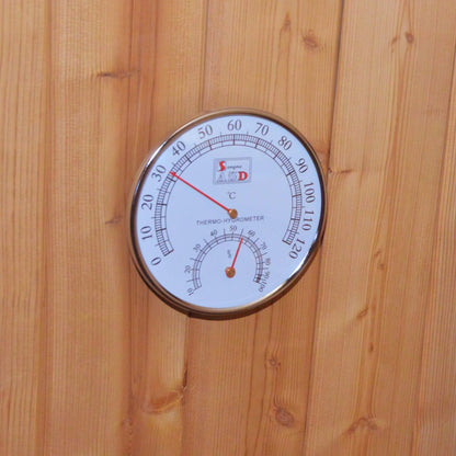 Thermora Large Premium American White Oak Outdoor Wooden Barrel Sauna With 4.5KW Sauna Heater