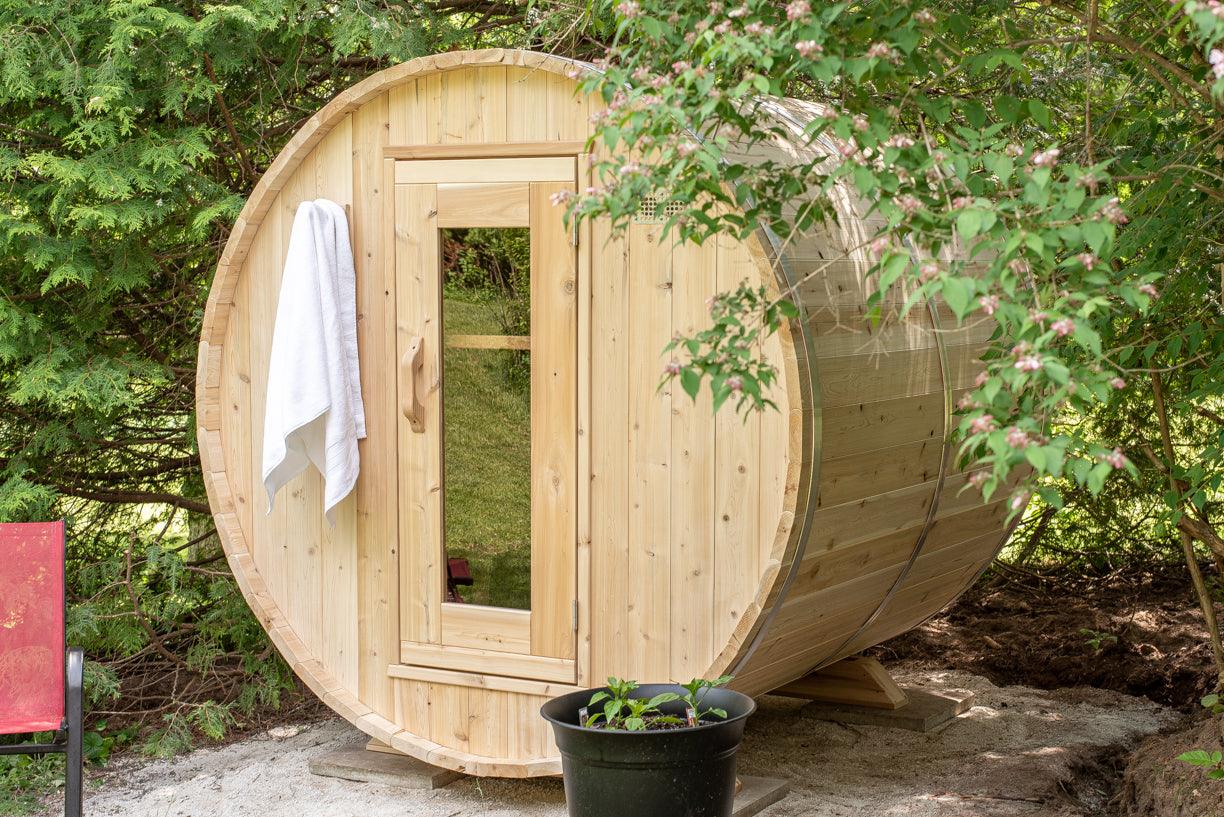 Leisurecraft Timber Harmony 4 Person Outdoor Barrel Sauna