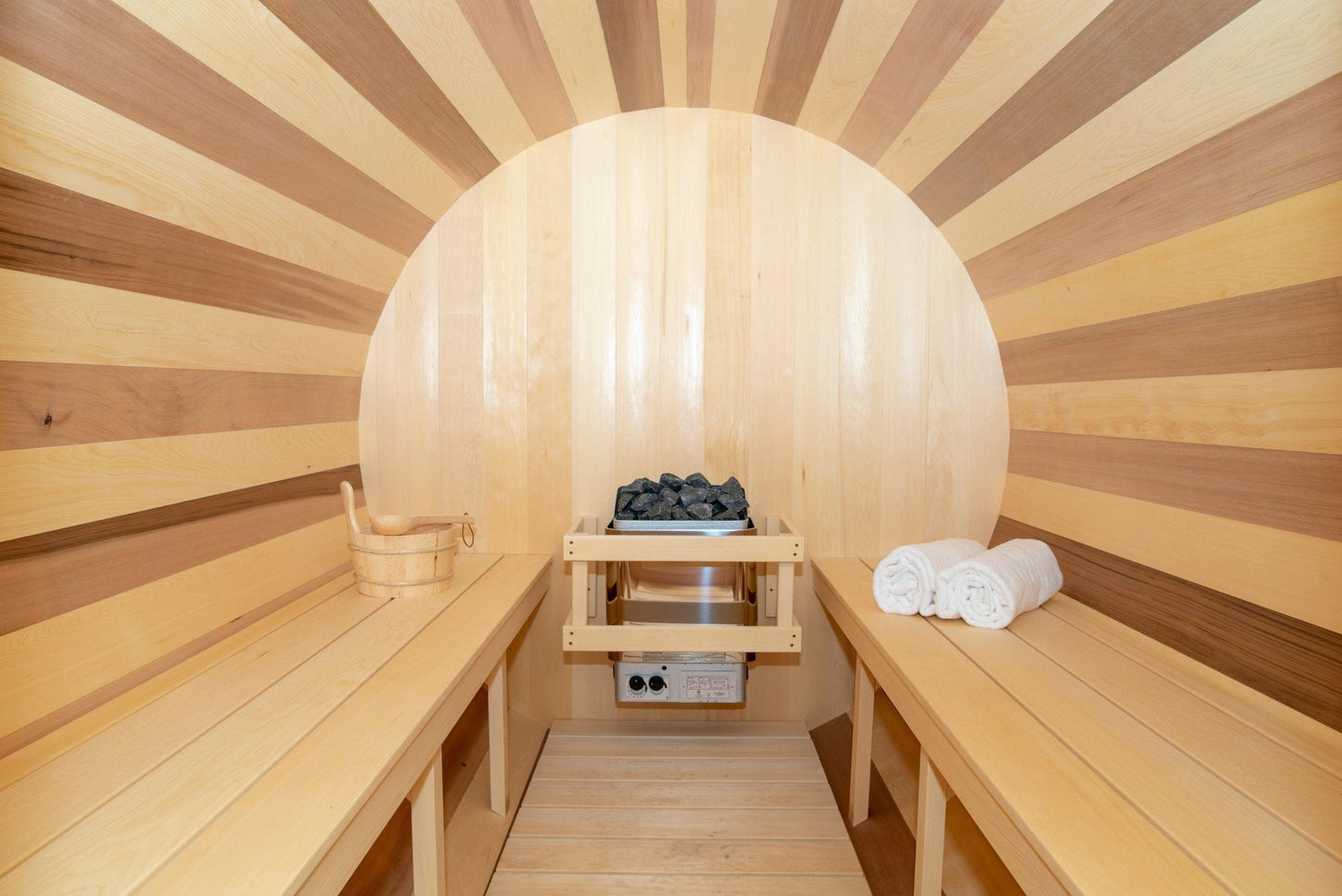 LeisureCraft Tranquility Barrel Sauna for up to 8 People | Premium Canadian Cedar