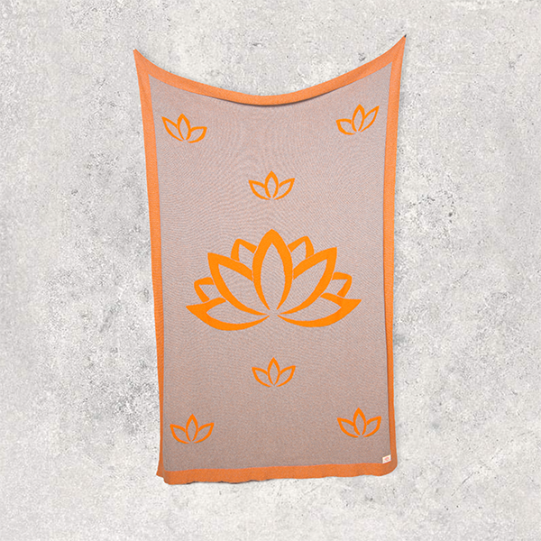 Lotus Relax Organic Cotton Travel Blanket and Eye Mask Set