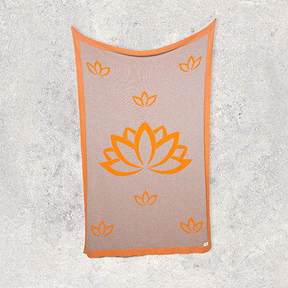 Lotus Relax Organic Cotton Travel Blanket and Eye Mask Set
