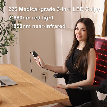 LUMYHEALTH™ Leather Red Light Therapy Mat with Neck Support