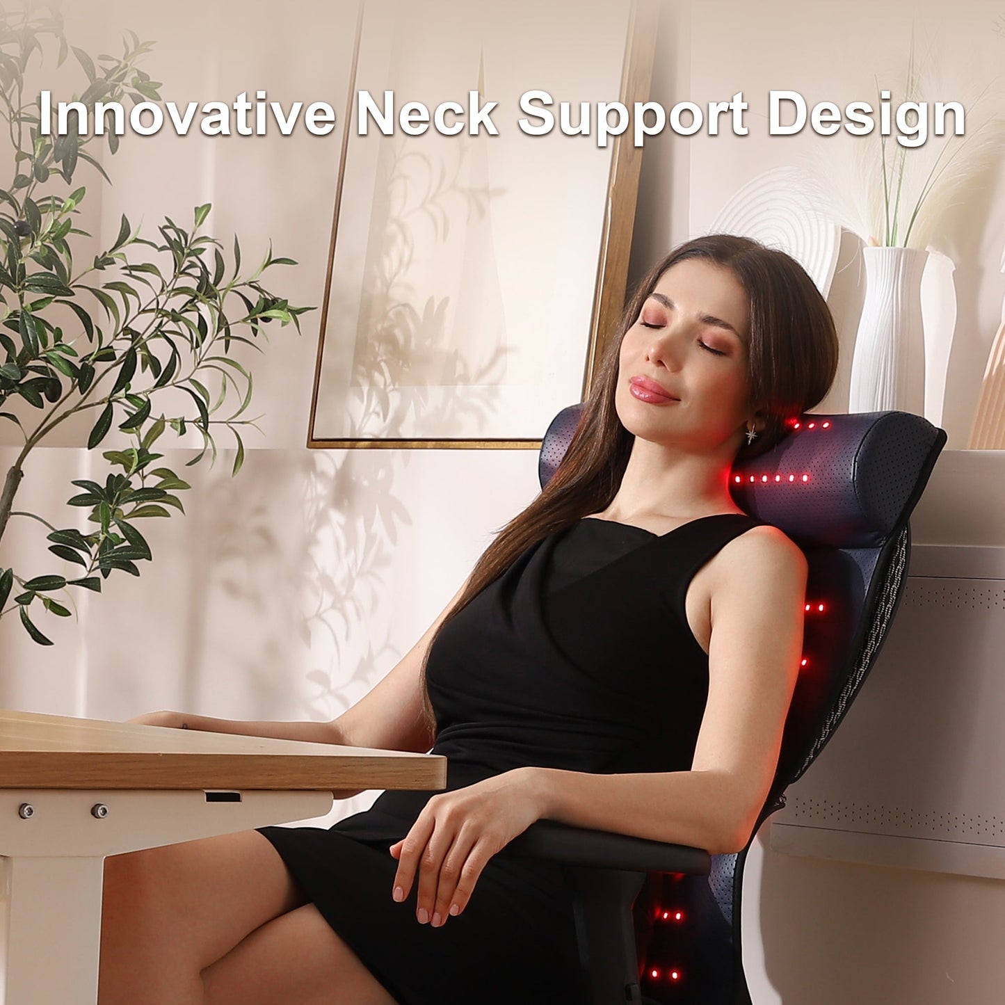 LUMYHEALTH™ Leather Red Light Therapy Mat with Neck Support