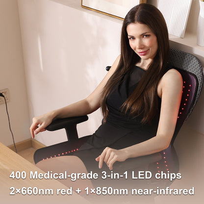 LUMYHEALTH™ Red Light Therapy Mat with a Cozy Headrest