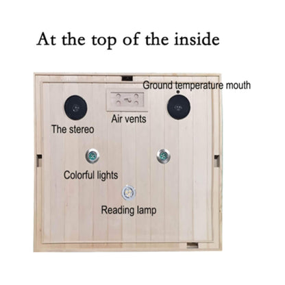 Thermora Luxury 2-Person Hemlock Wood FAR Infrared Sauna Room W/ Glass Door, 1750W