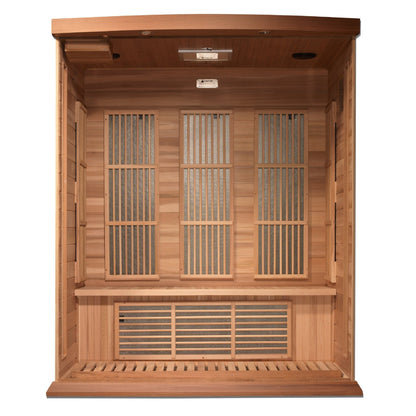 Maxxus 3-Person Low EMF FAR Infrared Sauna - Canadian Red Cedar | Maxxus Sauna