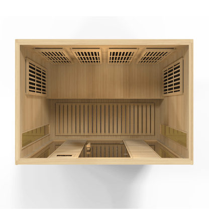 Maxxus 4-Person Low EMF FAR Infrared Sauna – Canadian Hemlock