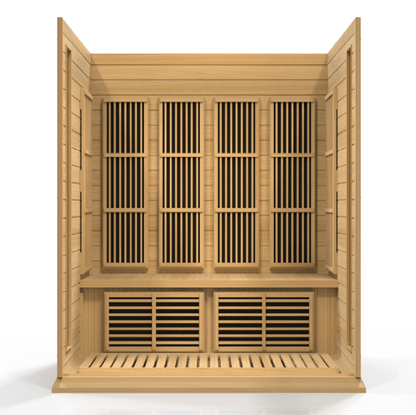 Maxxus 4-Person Low EMF FAR Infrared Sauna – Canadian Hemlock