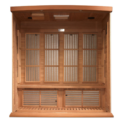 Maxxus MX-K406-01 CED 4-Person Low EMF FAR Infrared Sauna, Canadian Red Cedar