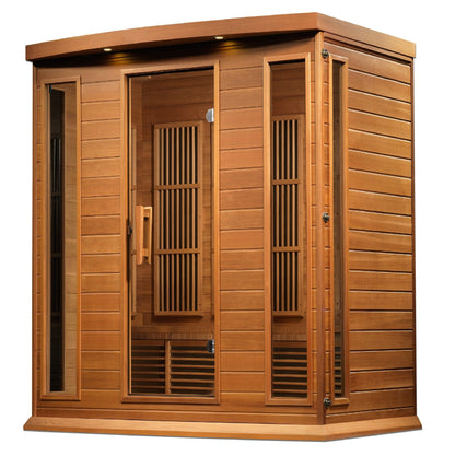 Maxxus MX-K406-01 CED 4-Person Low EMF FAR Infrared Sauna, Canadian Red Cedar