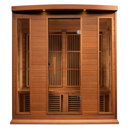 Maxxus MX-K406-01 CED 4-Person Low EMF FAR Infrared Sauna, Canadian Red Cedar
